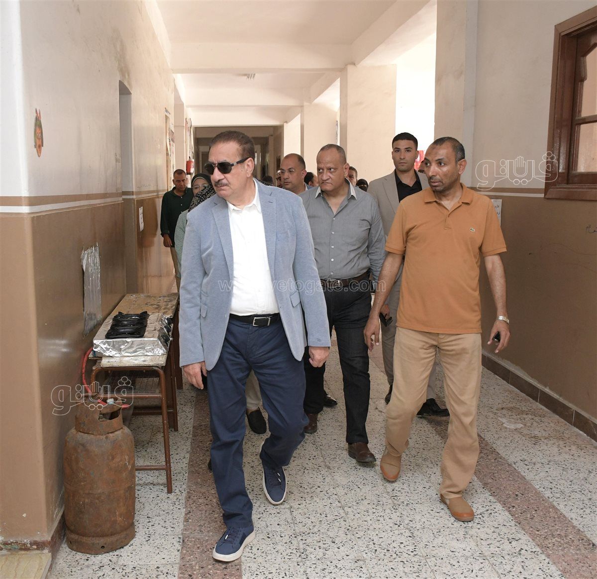 محافظ بورسعيد يتفقد استراحة مراقبي امتحانات الثانويه العامه 