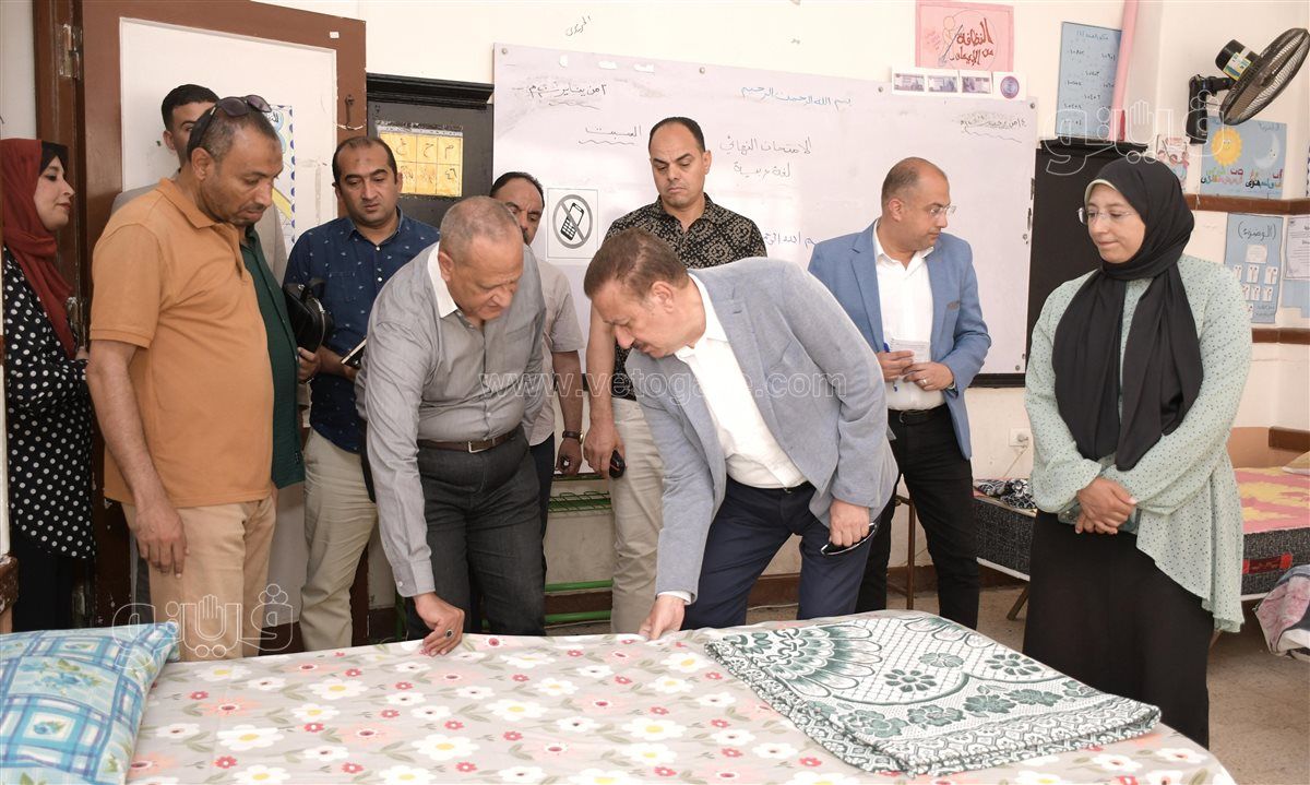 محافظ بورسعيد يتفقد استراحة مراقبي امتحانات الثانويه العامه 
