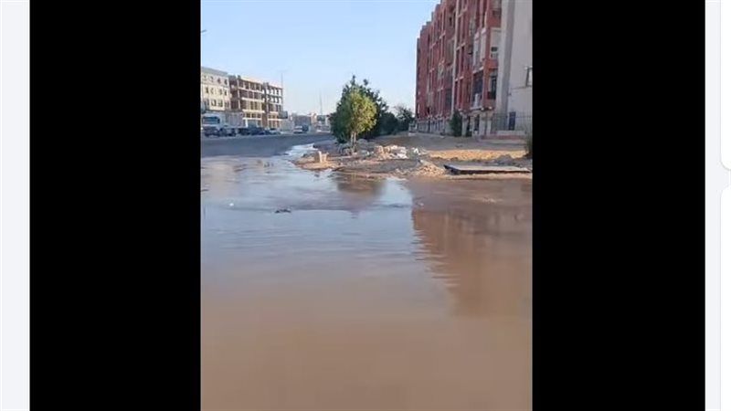 كسر ماسورة مياه بالحي