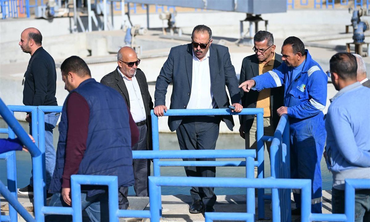 جانب من جولة رئيس شركة مياه الشرب والصرف الصحي، فيتو