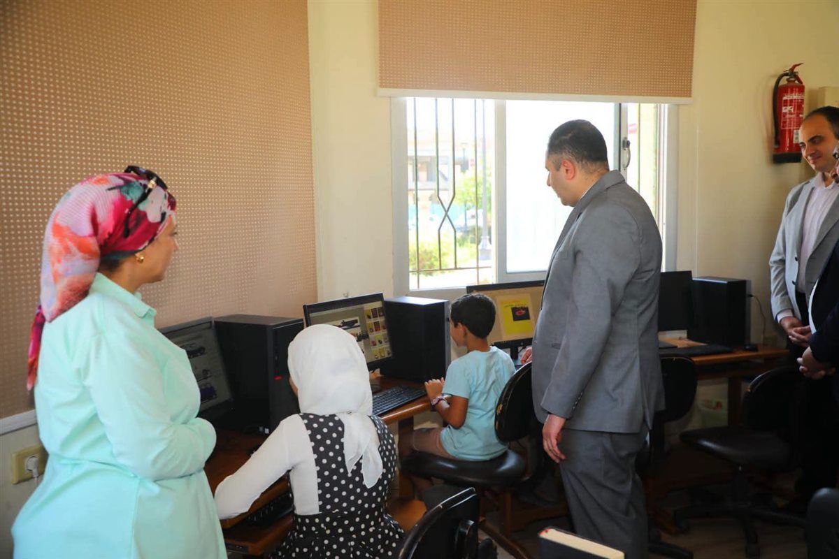 المحافظ يتابع مكتبة مصر العامة بمدينة دمياط الجديدة