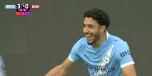 مان سيتي ضد برينتفورد.. عمر مرموش يسجل الهدف الثالث لـ مانشستر سيتي في مرمى برينتفورد في الدوري الإنجليزي الممتاز