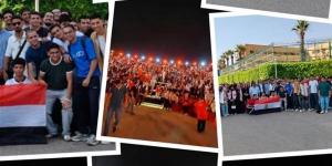 طلاب جامعتي القاهرة والأهلية يحتفون بتعادل المنتخب أمام بلجيكا في المونديال بهذه الطريقة