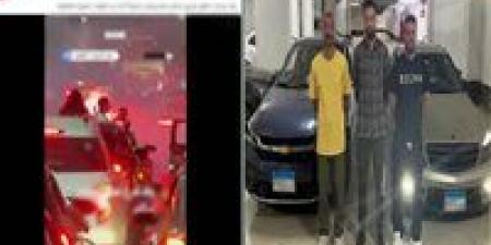 احتفالا بزفافه.. ضبط عريس وصديقيه أشعلوا الألعاب النارية وعطلوا المرور بصلاح سالم