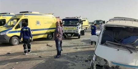 إصابة 7 أشخاص في انقلاب ميكروباص على طريق طنطا - كفر الزيات بالغربية