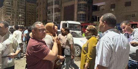 خروج جميع حالات الإصابة باختناق في حريق معهد الاتصالات بسوهاج بعد تعافيهم