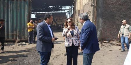 زيارة مفاجئة لوزيرة التنمية المحلية والبيئة لـ منطقة العكرشة الصناعية بالقليوبية