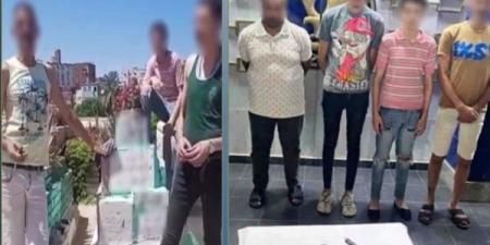 ضبط 3 متهمين ظهروا في فيديو تهديد شاب بأسلحة بيضاء أمام مقابر بالإسكندرية