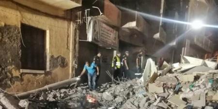 تداعيات زلزال الفجر، انهيار جزئي لعقار بروض الفرج دون وقوع إصابات