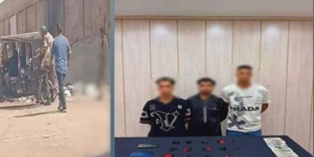 فيديو يكشف المستور، سقوط عاطلين بتهمة ترويج المخدرات بواسطة توك توك في المعصرة - النيل نيوز