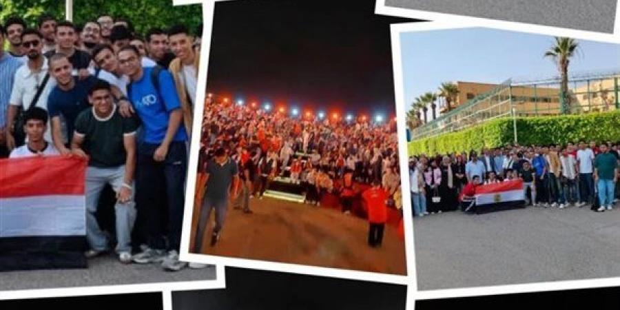 طلاب جامعتي القاهرة والأهلية يحتفون بتعادل المنتخب أمام بلجيكا في المونديال بهذه الطريقة