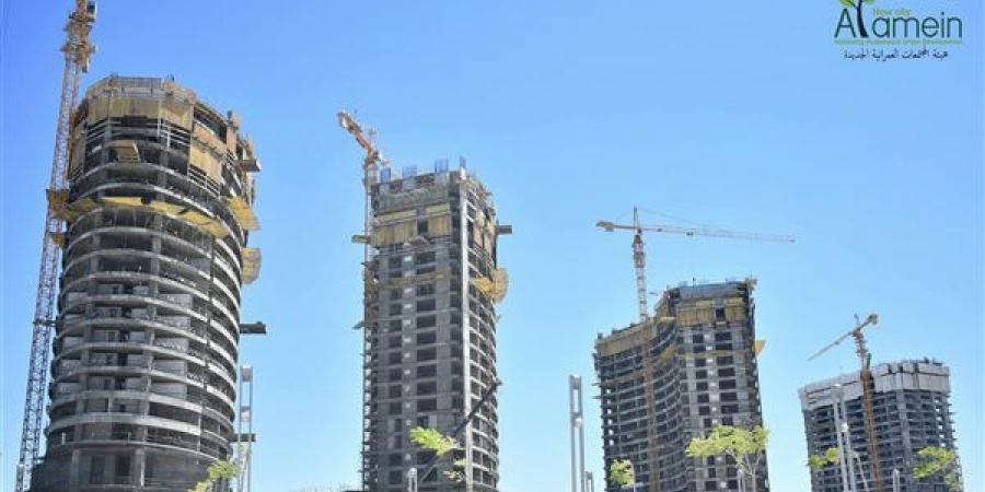 معدلات الأعمال الإنشائية لأبراج مارينا العلمين الجديدة