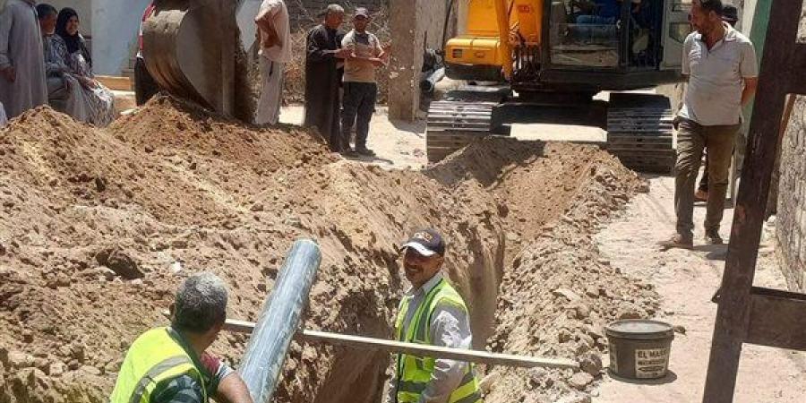 الانتهاء من أعمال إحلال وتجديد خط مياه السعديين بمركز فاقوس