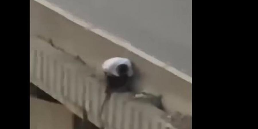 "متشعلق وبيفكه بالمنشار"، لحظة سرقة حديد كوبري بالجيزة تثير الغضب، والنشطاء: البلد رايحة على فين؟ (فيديو)