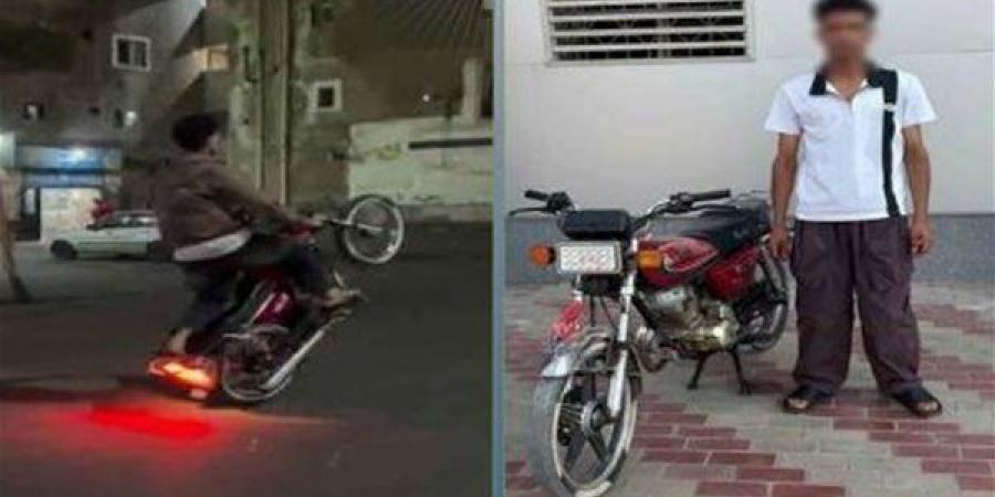 ضبط قائد دراجة نارية بتهمة أداء حركات استعراضية والسير عكس الاتجاه بالسلام (فيديو)