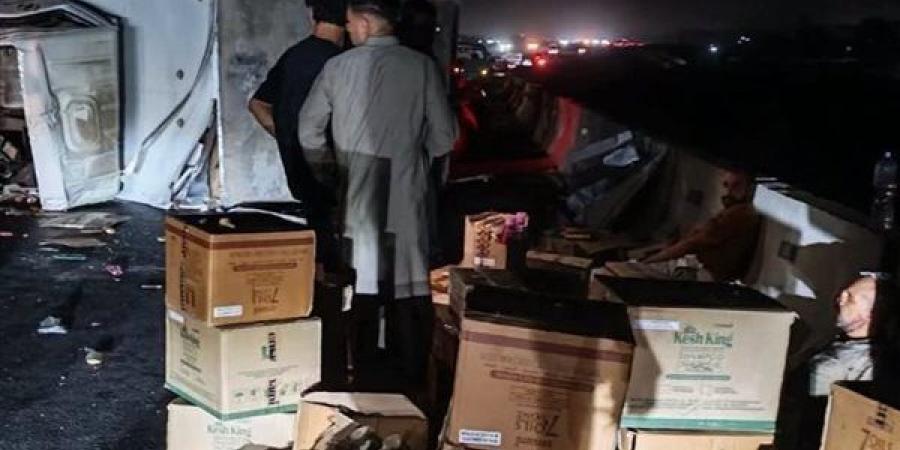 الحالة الصحية لمصابي اصطدام سيارة "الشامبو" بـ"ملاكي" بطريق بنها الحر