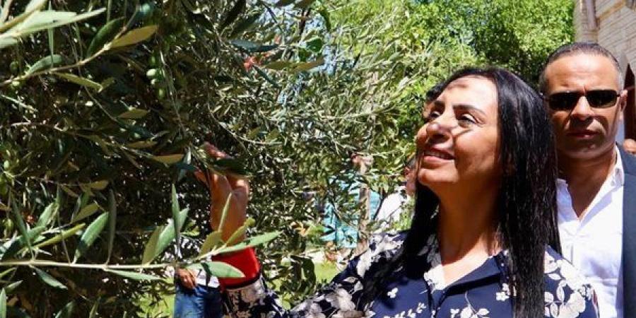 وزيرة التضامن ومحافظ مطروح يتفقدان مزرعة الزيتون بمركز العزيمة