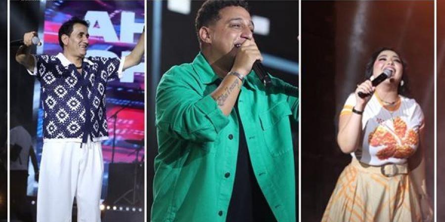 البحراوي وشيبة ورحمة محسن يشعلون حفلات المسرح الروماني بالساحل الشمالي (صور)
