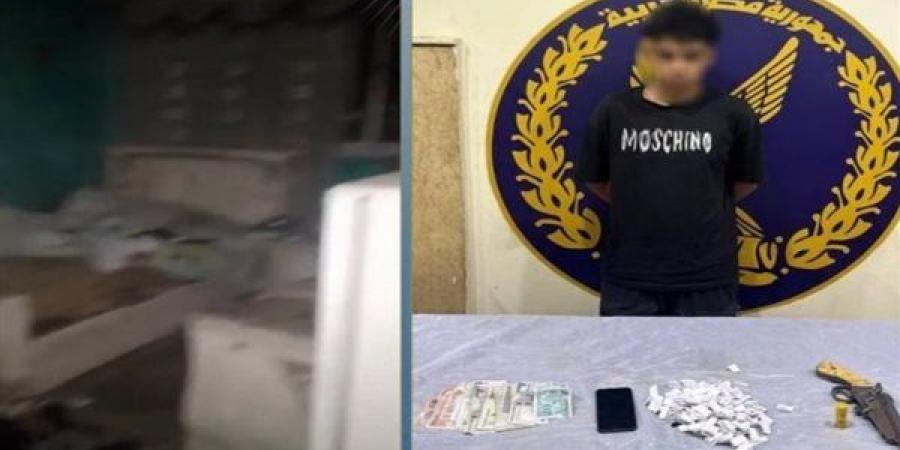 سقوط رواية اقتحام المنزل، تفاصيل ضبط تاجر مخدرات بحوزته هيروين وفرد خرطوش بشبرا الخيمة