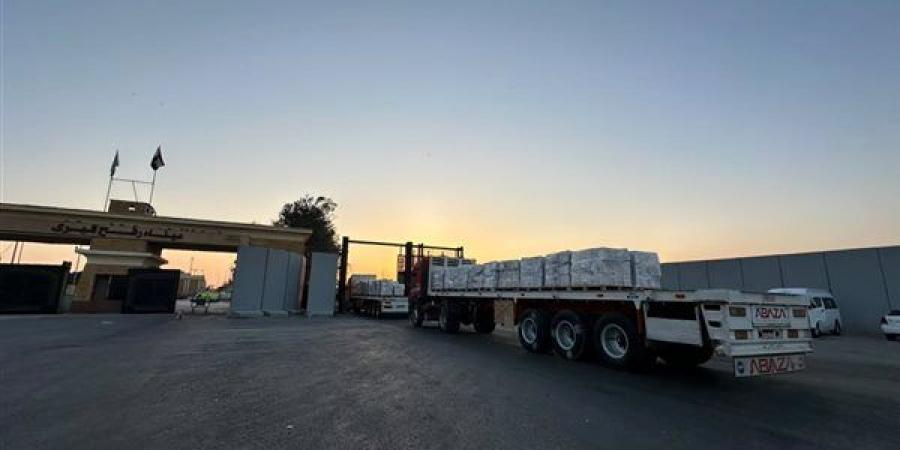 أكثر من 2720 طنًا، قافلة مساعدات مصرية جديدة في طريقها لغزة - النيل نيوز