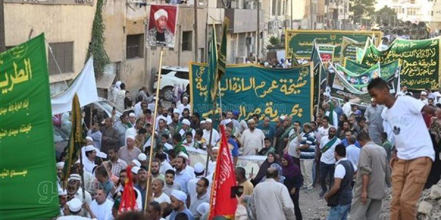 احتفالا بالمولد النبوي، انطلاق الموكب الصوفي عقب صلاة العصر من مسجد الجعفري إلى الحسين - النيل نيوز