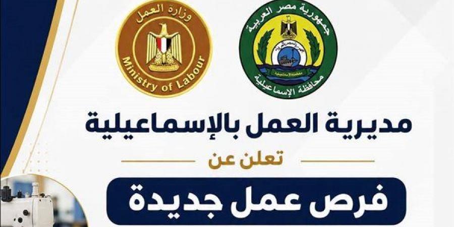 60 فرصة عمل جديدة بالإسماعيلية، مديرية العمل تعلن وظائف بالمنطقة الحرة للشباب - النيل نيوز
