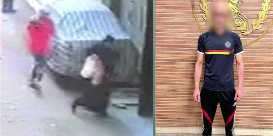 عامل يعتدي على طليقته بحجر في الشارع، فيديو يقود الشرطة لضبطه بقليوب - النيل نيوز